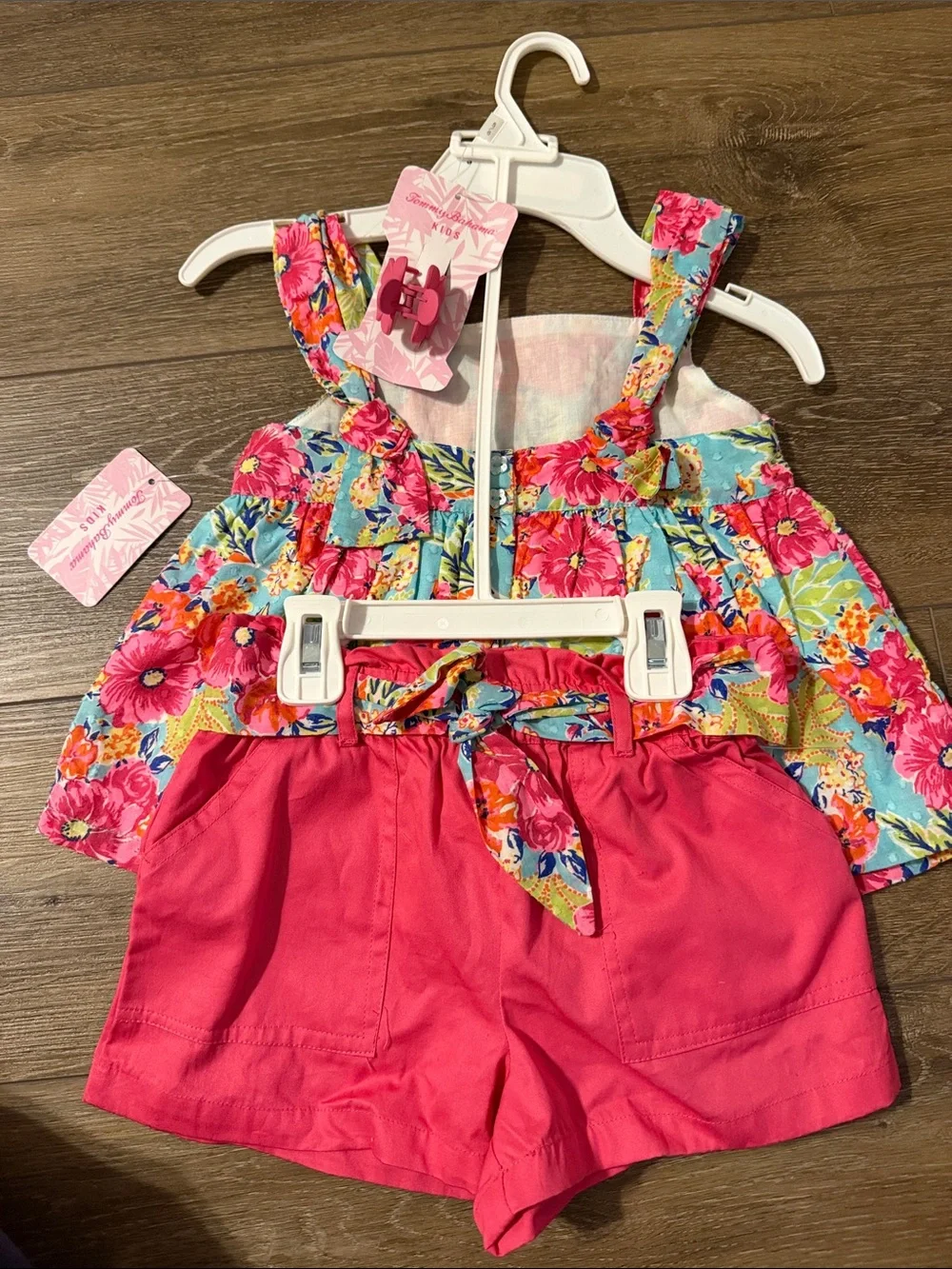 Tommy Bahama Set - Girls 5/6 Floral Multicolor Outfit - Pink, Turquoise, Yellow